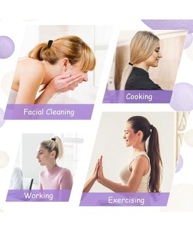 Cobee 100 Pcs Nylon Hair Ties for Women - Seamless Soft Hair Bands Bulk - No Damage Ponytail Holders, Headbands, Stretch Hair Bands - Black - Buy Online on GoSupps.com