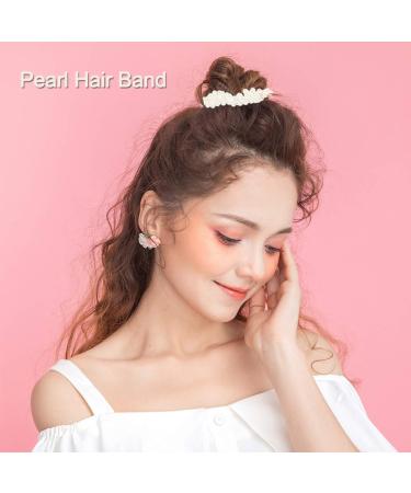 14 Pieces Pearl Hair Clip Set - Stylish Artificial Pearl Hair Clips & Hair Ties for Girls & Women - Buy Online on GoSupps.com