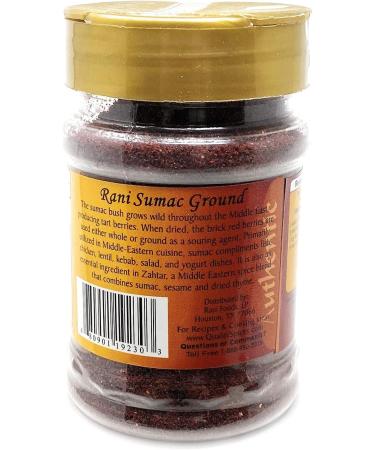 Rani Sumac (Sumak) Spice Ground Powder 3oz (85g) PET Jar All Natural Salt-Free | Vegan | No Colors | Gluten Friendly | NON-GMO - Buy Online on GoSupps.com