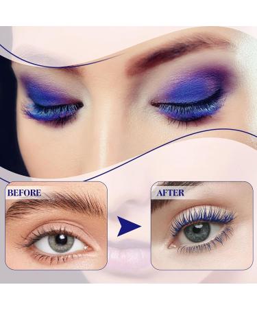 Generic Mascara for Eyelashes Coloured Mascara Waterproof Brown Mascara Voluminous Fiber False Lash Effect Tubing Mascara Volumizing Lengthening Charming Curling Eyelashes Party Stage Use Blue - Buy Online on GoSupps.com