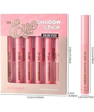 Eyeshadow Stick Eye Brightener Crayon Shimmer Pigmented Formula Smudge-Proof Long-Lasting Application for Daughter Coworkers Girls Friends Family Use - Buy Online on GoSupps.com