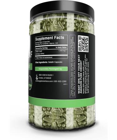 Alfalfa Leaf 1050mg (730 Capsules) - Pure Original Ingredients, Lab Verified - No Magnesium or Rice Fillers - Buy Online on GoSupps.com