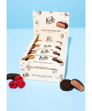 KoRo - Bouch es framboise chocolat noir bio 12 x 2 x 20 g - Avec une garniture fruit e la framboise - Enrob es de chocolat noir - Vegan - Buy Online on GoSupps.com