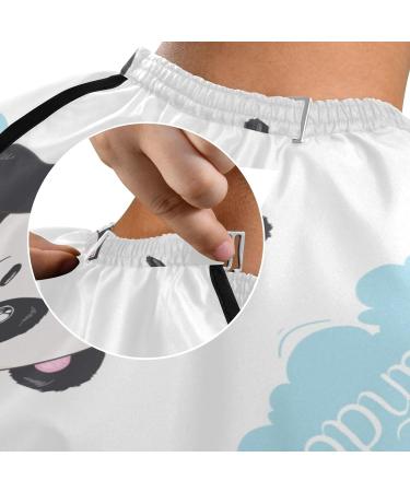Buy Waterproof Barber Cape - Cute Cartoon Panda & Cheetah Hair Cutting Bib for Men & Women | International Shipping - Buy Online on GoSupps.com