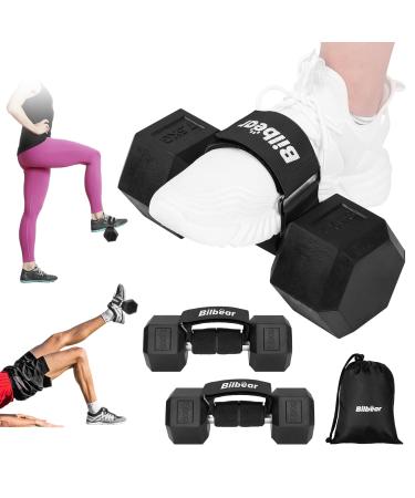 2Stk Tibialis trainer for leg strength training adjustable dumbbell foot attachment for lifting lifting dumbbell weight ankle straps for leg lifting exercises black