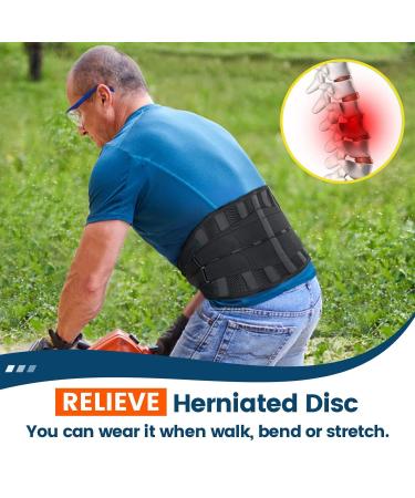 Lafuyso Back Support Belt - Lower Back Pain Relief 3D Lumbar Pad Breathable Mesh Brace for Herniated Disc & Sciatica | XX-Large for Men & Women - Buy Online on GoSupps.com