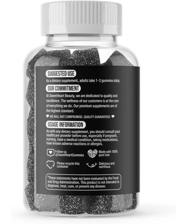 Activated Charcoal Gummies - Natural Coconut Shell Charcoal Gummy Supplements for Detox Support Stomach Bloat & Oral Health - Gluten Free Vegan & Pectin Based - Acai Flavor 60 Count - Buy Online on GoSupps.com