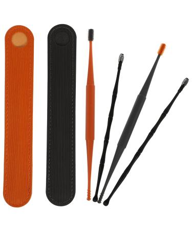 DOITOOL Ear Cleaner 2 Sets Silicone Ear Pick Soft Spiral Earwax Removal Cleaner for Adults and Kids Double Silicone Sided Ear Wax Removal Pickers (Assorted Color) Ear Wax Removal