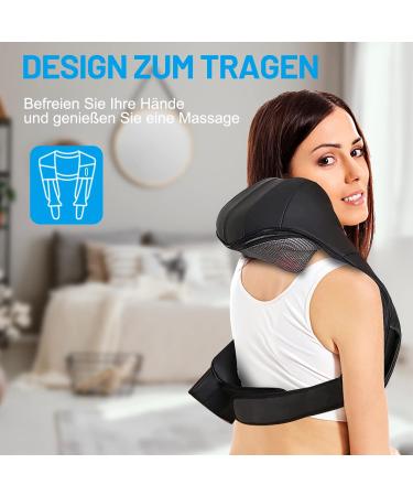 Takrink Shiatsu Neck & Back Massage Device - 16 Massage Balls Adjustable 3 Speeds & 1.8m Cord - Relieve Shoulder Pain & Tension - International Shipping Available - Buy Online on GoSupps.com