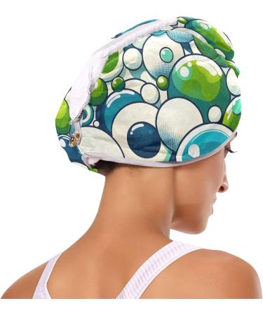 Teal Blue Round Hair Towels 2 Pack - Super Absorbent Quick Dry Turbans for Women & Girls - Buy Online on GoSupps.com