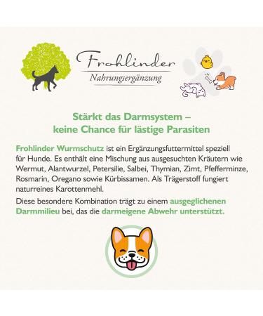 Worm Protection for Dogs | Frohlinder Dietary Supplement | Strengthen Intestinal Health | 25g - Shop Now! - Buy Online on GoSupps.com