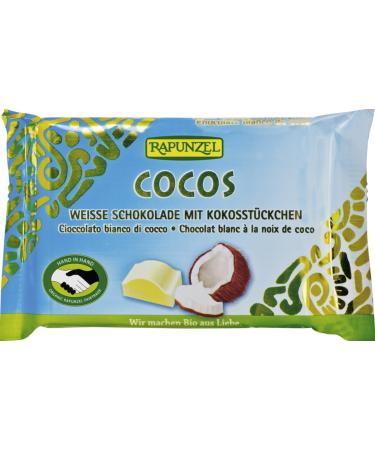 Rapunzel Rapunzel White Chocolate with Coconut HIH Pack of 2 (2 x 100g) - Organic