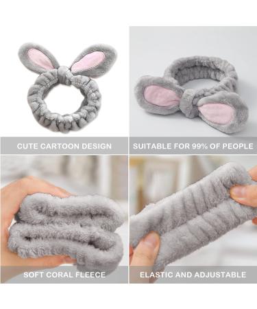 3 face washing headbands makeup headbands women's plush elastic soft headbands face washing makeup sports beauty shower fluffy lovely headbands - Buy Online on GoSupps.com