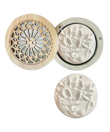 Diffuser essential oils aroma diffuse ornament fragrance air diffuser mini diffuser stone with wooden incense box plaster craft for home office or bedroom living room bathroom