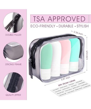 INSFIT Portable Travel Bottles 2 oz - TSA Approved Toiletries Containers - Leak Proof Squeezable Silicone Tubes - 4 Pack - Buy Online on GoSupps.com