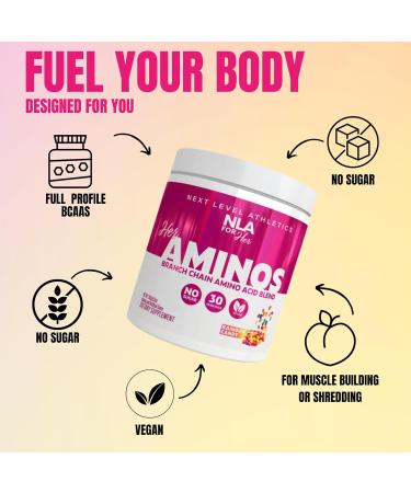 NLA for Her Aminos - Rainbow Candy | BCAA Blend for Endurance Muscle Growth & Recovery | Vegan Gluten-Free 30 Servings - Shop Now - Buy Online on GoSupps.com