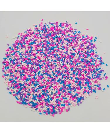 50g Colorful Fake Sprinkles Polymer Sprinkles Resin Sprinkles Fake Candy Sweets Sugar Clay Nail Art Slices for Nail Art DIY Crafts Cake Phone Case Decorations (Sugar granules-1)