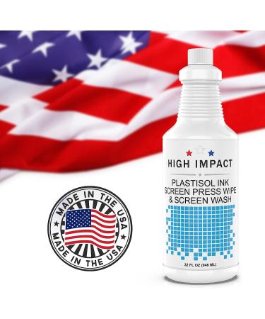 High Impact Plastisol Screen Wash - 32 fl oz - Screen Cleaning Degradant & Ink Remover for Screen Printing - Made in USA - Buy Online on GoSupps.com