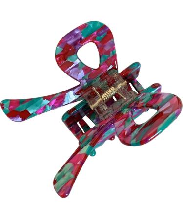 KAHDGSS Stylish Hair Clip for Women Bowknot Look Barrettes Headwear Acetate Claw Clips Bow Spring Clamp Hair Accessories - Buy Online on GoSupps.com