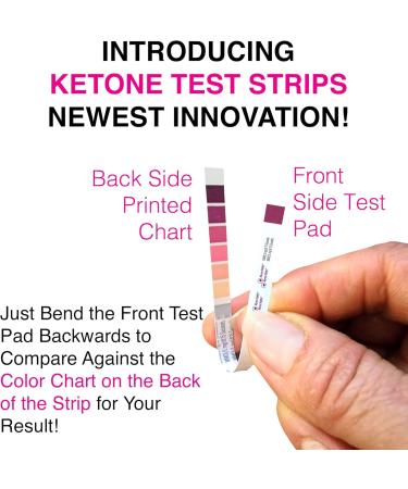 Nurse Hatty - 150 Ketone Test Strips w Built-in Color Chart Free Keto Guide eBook & Free App - Made-in-The-USA - Urine Test for Ketogenic Ketosis Low Carb Atkins & Paleo Diets - Extra Long Strips 150 count (Pack of 1) - Buy Online on GoSupps.com