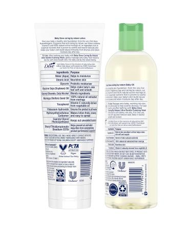 Dove Baby Oil & Lotion Set - Hypoallergenic Moringa & Vitamin E Fragrance Free 8 Oz Each - Nourishing Skincare for Babies - Buy Online on GoSupps.com