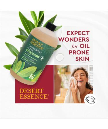 Desert Essence Thoroughly Clean Face Wash with Tea Tree Oil Natural Facial Cleanser with Castile Soap & Coconut Oil For Oily & Sensitive Skin Vegan & Cruelty-Free (8.5 Fl Oz) - Buy Online on GoSupps.com