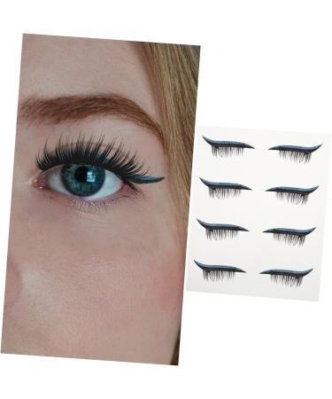 Balacoo 8 pairs Eyeshadow Shiny Long with Reusable Self-adhesive Face Make Lash Waterproof Makeup Liners 4x1.5cmx2pcs Bluex2pcs - Buy Online on GoSupps.com