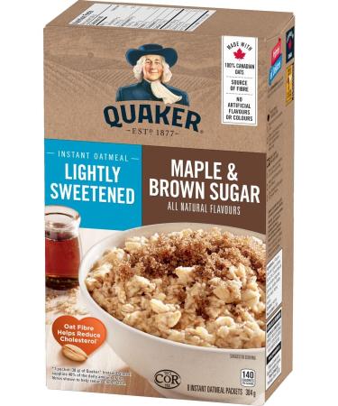 Quaker Lightly Sweetened Maple & Brown Sugar Family Pack Instant Oatmeal 8 Packets 304 g Lightly Sweetened Maple Brown Sugar 304 g (Pack of 1) - Buy Online on GoSupps.com