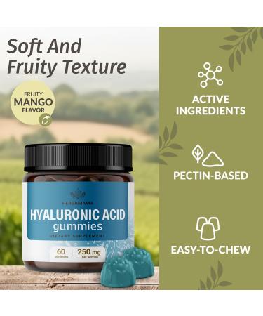 HERBAMAMA Hyaluronic Acid and Lemon Balm Kit - Bundle of 250 mg Hyaluronic Acid Gummies & Lemon Balm Leaf Extract 4 fl oz - Vegan Non-GMO Alcohol-Free - 2 Pack - Buy Online on GoSupps.com