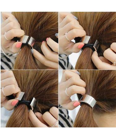 Healthcom 4 Pcs Metal Circle Ponytail Holder Hair Ties | Gold Cuff Hair Rope for Women | Gothic Punk Style Elastic Hair Clip | Fashion Hair Accessories - Buy Online on GoSupps.com