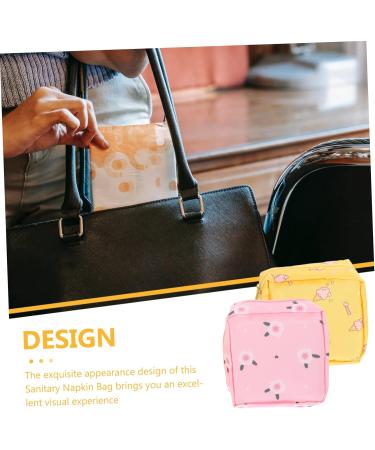 Lurrose 4-Piece Women's Storage Bags - Napkin & Sanitary Organizer Oxford Fabric 12x12cm Colorful Holders for Documents & Bandages - Buy Online on GoSupps.com