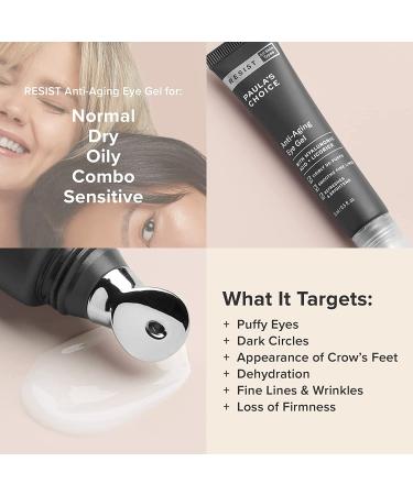 Paula's Choice RESIST Anti-Aging Eye Gel with Hyaluronic Acid - Dark Circles, Puffy Eyes, Crow's Feet, Fine Lines & Wrinkles - 0.5 oz - Buy Online on GoSupps.com