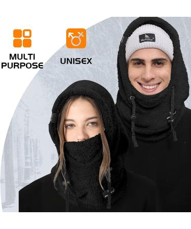 Shy Velvet Balaclava Wind-Resistant Winter Face Mask  Fleece Ski Mask for Men and Women  Warm Face Cover Hat Cap Scarf Black - Buy Online on GoSupps.com