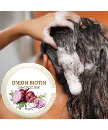  G n rique Onion Shampoo Soap 60g Onion Biotin Shampoo Bar Soft Foam Control Frizz Conditioner Purifying Nourishing Adults Men Women Teens Frizz Control And Care - Buy Online on GoSupps.com