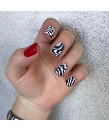 Geometric Swirl Leopard French Nail Stamping Plates Set - Nail Art Templates Kit - Buy Online on GoSupps.com