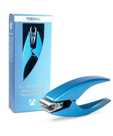 Clipperpro 2.0 Toenail Clipper - Heavy-Duty Thick Toenail Clippers | Ergonomic Handle Clipper for Seniors | Large Clippers with Surgical Grade-Steel Blades (Blue Edition)