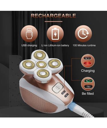 Rechargeable Electric Razor for Women - Waterproof Painless Shaver for Legs, Face, Bikini, and Body - Cordless Hair Remover with Detachable Head - Wet and Dry Use - Buy Online on GoSupps.com