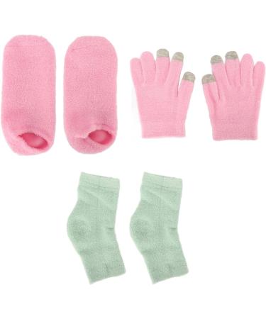 Qukaim Moisturizing Gloves Socks Set Moisturizing Hand Gloves & Foot Care Socks Set Reusable Gel Touch Screen Spa Gloves with Elbow Cover - Buy Online on GoSupps.com