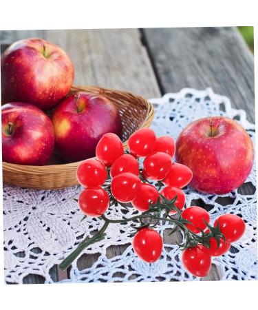 OUNONA 4pcs String Simulated Cherry Tomatoes Mini Decor Home Fake Fruit Prop Kid Toy Realistic Cherry Toys Artificial Cherry Tomatoes Garland Faux Window Red Small Tomatoes Child Pvc Redx4pcs 18X16CMx4pcs - Buy Online on GoSupps.com