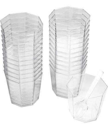 100 Pack 5.4 oz. Clear Plastic Dessert Cups with 100 Spoons Disposable Reusable Appetizer Cups Serving Bowl for Parties Weddings and More - Buy Online on GoSupps.com