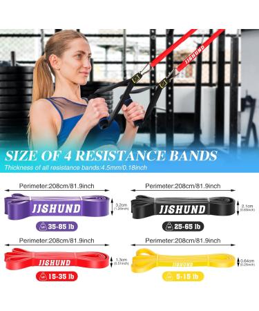 High-Quality Resistance Bands for Strength Training & Body Stretching Pull Up Assistance Bands in Yellow Red Black & Purple | Shop Now - Buy Online on GoSupps.com