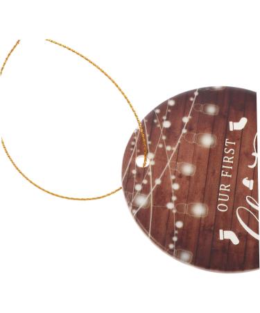HOMSFOU 2pcs Christmas Tree Pendant Christmas Party Favors Gifts Just Married Christmas Tree Baubles Ornaments House Decorations for Home Christmas Pendants White Porcelain Supplies As Shown 1 7.4X7.4CM - Buy Online on GoSupps.com