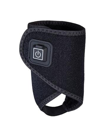 Ankle Heating Pad Black USB Heated Foot Ankle Compression Support Wrap Thermal Ankle Warmer with 3 Adjustable Temperatures for Women Men
