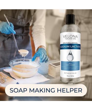 Velona 60% Sodium Lactate 16 oz - USP Grade Natural Preservative for Soap Making & Lotions | pH Regulator, Glycerin Substitute | Keeps Skin Moisturized | Hardens Soap Bars - Buy Online on GoSupps.com
