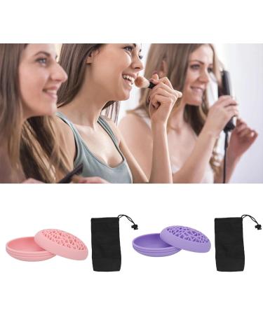 FQQWEE 2 in 1 Cosmetic Brush Drying Rack & Cleaner - Soft Silicone Makeup Brush Holder Caddy (Pink) - Perfect for Quick Clean & Dry - Buy Online on GoSupps.com