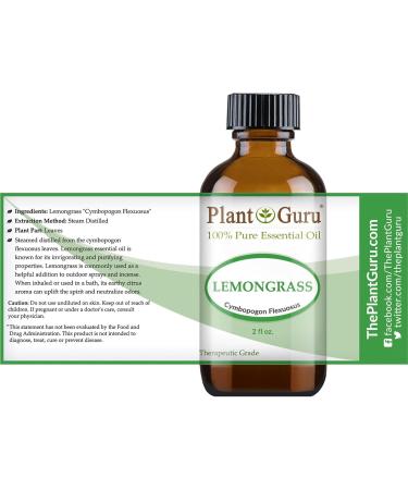 Lemongrass Essential Oil 2 oz - 100% Pure Undiluted Therapeutic Grade for Aromatherapy Skin Body & Hair Growth - International Shipping - Buy Online on GoSupps.com