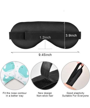 Haskirky Light Blocking Eye Mask for Deep Sleep | Breathable & Adjustable | Men and Women | Travel, Yoga, Meditation | Dolphin Polka Dot Design - Buy Online on GoSupps.com