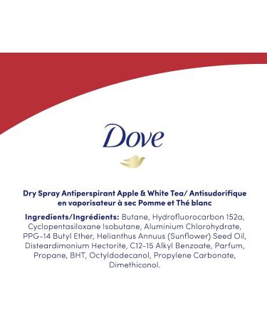 Dove Advanced Care Dry Spray Antiperspirant Deodorant for Women Apple & White Tea Scent with Pro-Ceramide Technology for Soft Resilent Skin 107 g - Buy Online on GoSupps.com