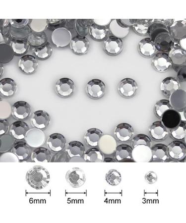 400 Pcs Self-Adhesive Crystal Face Jewels - White Rhinestone Stickers for Women, Festival Accessory, Nail Art, and DIY Crafts - Buy Online on GoSupps.com