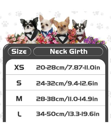 MHauslie Formal Tuxedo Dog Bandana with Bow Tie - Adjustable Neckerchief for Small Dogs in Black - Buy Online on GoSupps.com